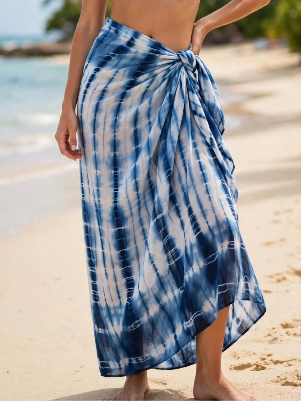NWT Principle Products Sarong Coverup Wrap - Seychelles Silver